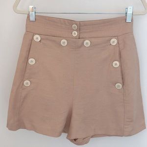Topshop light pink shorts.